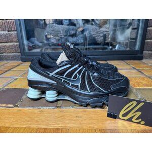 Women’s 8 Nike Shox Turbo VII 7 Black White Athletic Running Sneakers 324749-002